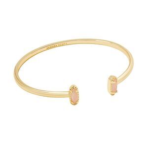 Kendra Scott Emma 14K Gold Over Brass Cuff Bracelet - Rose Quartz